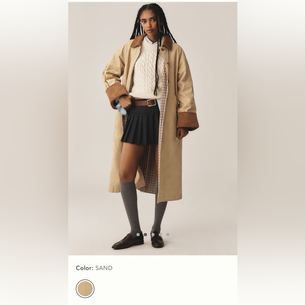 ALIGNE Barnaby Reversible Check Trench Coat